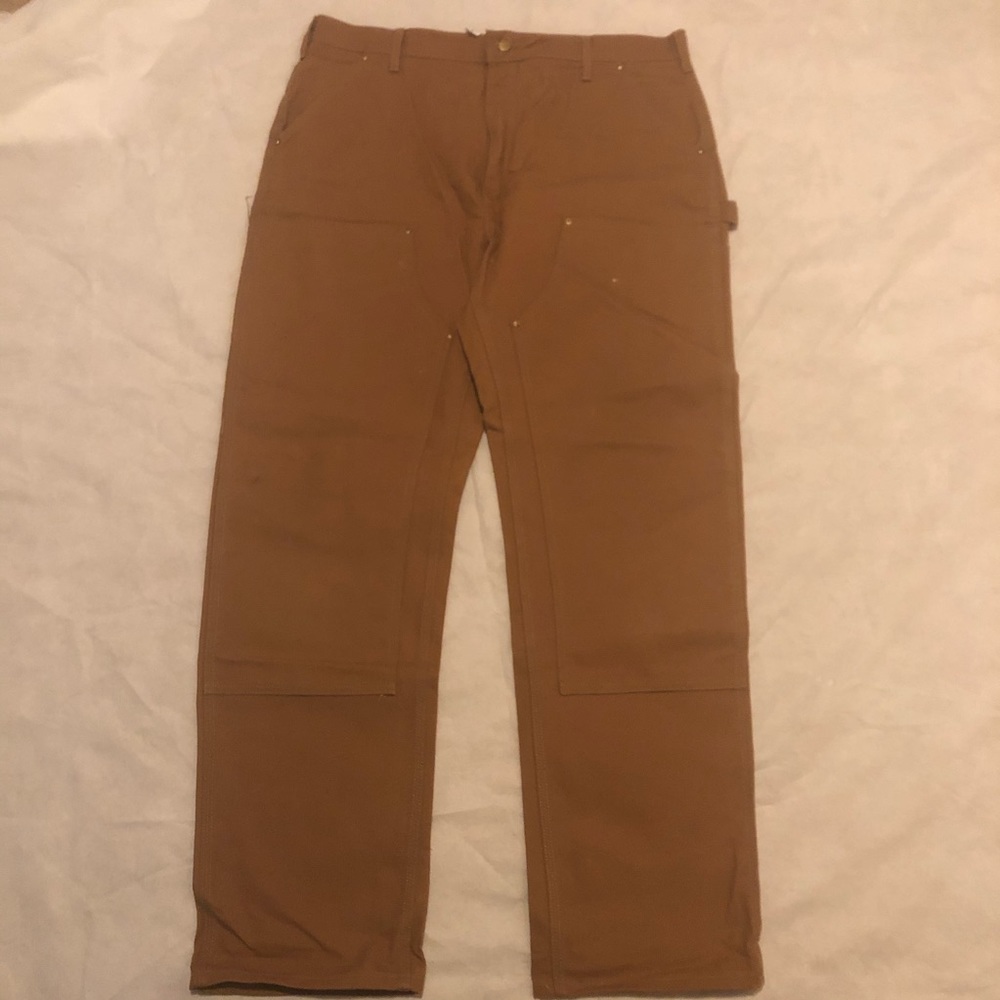 Carhartt Men’s Dungarees Brown Work Pants Sz 38x34